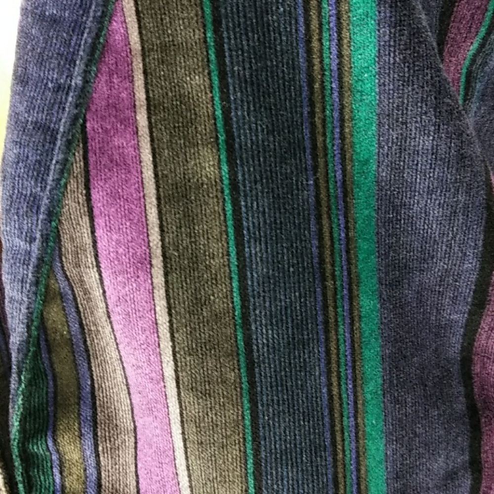 Vintage Striped Velvet Blazer – Size 7 - Picture 12 of 15
